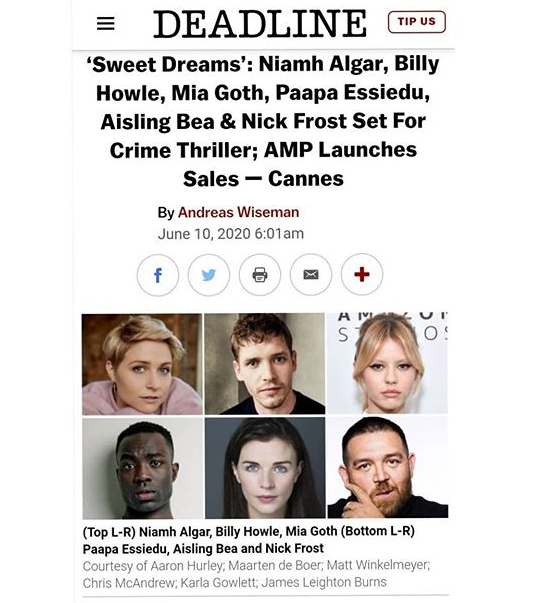 Aisling Bea to star in new Crime Thriller ‘Sweet Dreams’  - June 10th, 2020